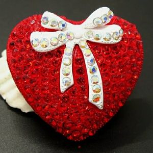 ❤Red Crystal❤Heart Brooch❤